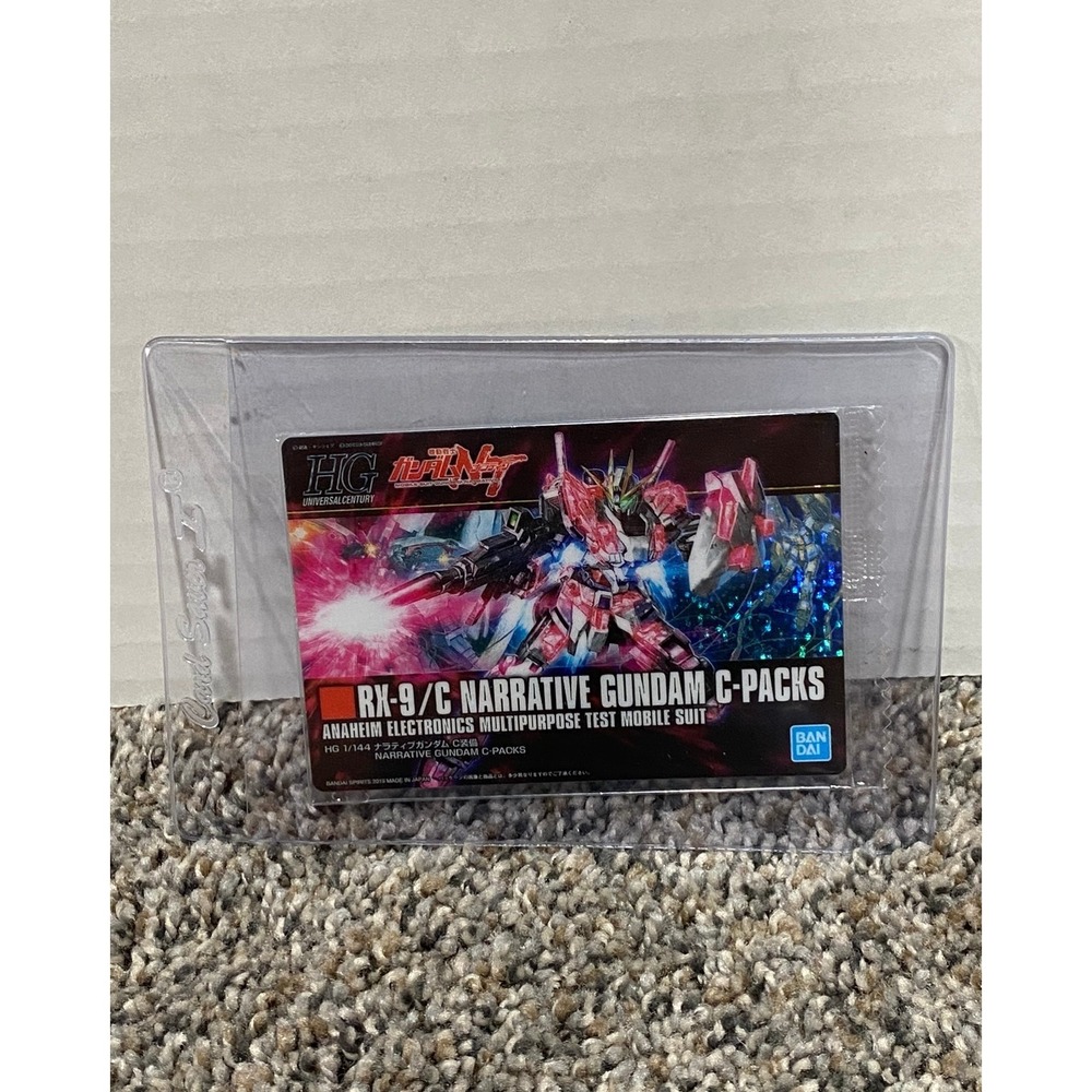 Bandai Gundam Trading Card RX-9/C Narrative Gundam C-Packs Holo Foil Excellent
